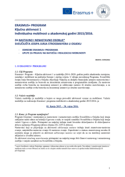 Upute za prijavu na natječaj - Sveučili&scaron;te Josipa Jurja Strossmayera