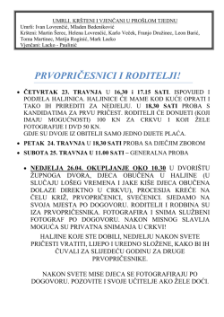 Župni listić 19.04.2015 - Župa Sveti Križ Začretje