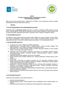 Upute za prijavu građanske akcije