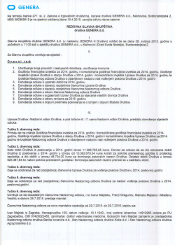 C`I GENERA Dnevni re d: