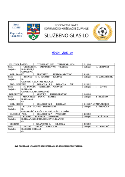 PRVA ŽNL-a: - Nogometni savez Koprivničko
