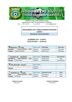 omladinska liga unsko-sanskog kantona 18-19.04.2015
