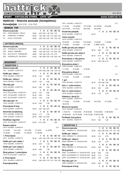 Hattrick - Dnevna ponuda (kompletna)