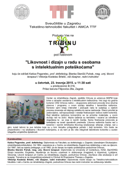 TRIBINA-Orlovac _1 - Tekstilno-tehnološki fakultet