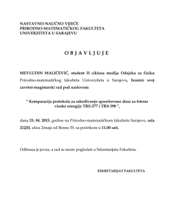 Odbrana II ciklus fizika Mevludin Maličević
