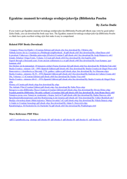 Egzaktne znanosti hrvatskoga srednjovjekovlja (Biblioteka Posebn