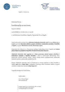 Pozivnica za konferenciju za novinare
