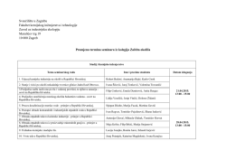 Promjena termina seminara KI - Fakultet kemijskog inženjerstva i