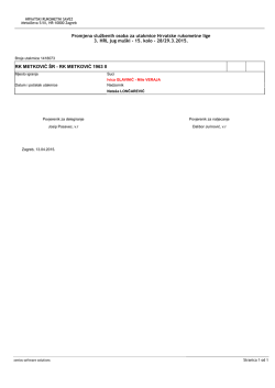 Promjena službenih osoba za utakmice Hrvatske rukometne lige 3