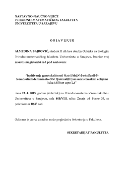 NASTAVNO-NAUČNO VIJEĆE PRIRODNO-MATEMATIČKOG