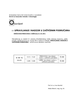 upravljanje i nadzor u za&scaron;tićenim područjima