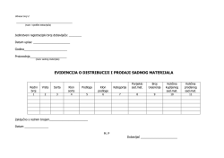evidencija o distribuciji i prodaji sadnog materijala