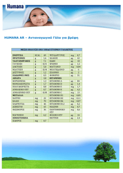 HUMANA AR &ndash; &Alpha;&nu;&tau;&iota;&alpha;&nu;&alpha;&gamma;&omega;&gamma;&iota;&kappa;ό &Gamma;ά&lambda;&alpha; &gamma;&iota;&alpha; &beta;&rho;έ&phi;&eta;