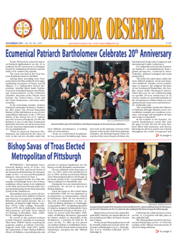 metropolis news - Greek Orthodox Archdiocese of America