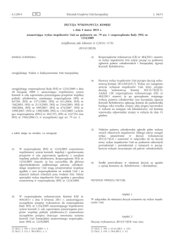 Decyzja wykonawcza Komisji z dnia 4 marca 2014 r