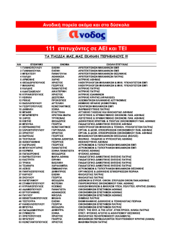 Επιτυχόντες 2012