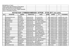 Συμβεβλημένοι Ιατροί Δυτικού Τομέα Αθηνών της