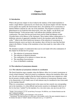 Chapter 3. CONDENSATION