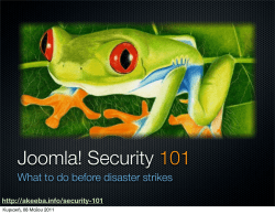 Joomla! Security 101