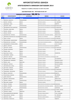 &Epsilon;&Pi;&Iota;&Tau;&Upsilon;&Chi;&Omicron;&Nu;&Tau;&Epsilon;&Sigma; 2014 nik