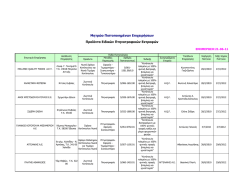 &Mu;&eta;&tau;&rho;ώ&omicron; &Pi;&iota;&sigma;&tau;&omicron;&pi;&omicron;&iota;&eta;&micro;έ&nu;&omega;&nu; &Epsilon;&pi;&iota;&chi;&epsilon;&iota;&rho;ή&sigma;&epsilon;&omega;&nu; &Pi;&rho;&omicron;ϊό&nu;&tau;&alpha; &Epsilon;&iota;&delta;&iota;&kappa;ώ&nu;