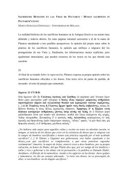 La realidad hist&oacute;rica de los sacrificios humanos en la Antigua