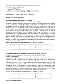 Αυτοαξιολόγηση Σχολικής Μονάδας 2014
