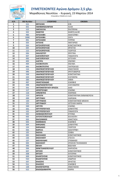 &Alpha;&gamma;ώ&nu;&alpha;&sigmaf; &Delta;&rho;ό&mu;&omicron;&upsilon; 2,5 &chi;&lambda;&mu;.