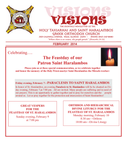 The Feastday of our Patron Saint Haralambos