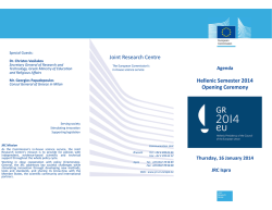 Joint Research Centre Hellenic Semester 2014 Opening Ceremony