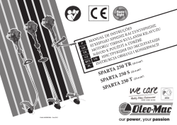 SPARTA 250 TR SPARTA 250 S SPARTA 250 T