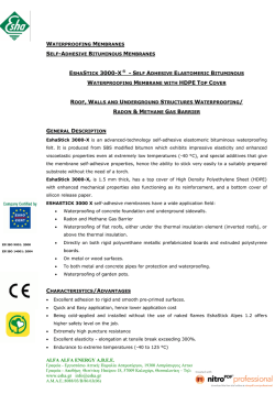 ESHASTICK 3000-X &reg; - S , W RADON & METHANE GAS BARRIER