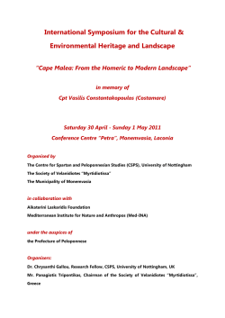 International Symposium for the Cultural & Environmental Heritage