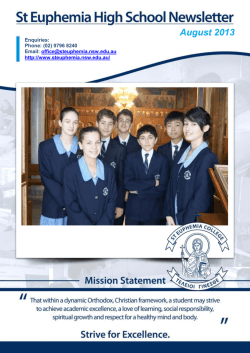 August 2013 - St Euphemia