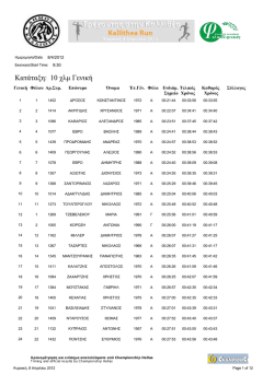 10 Km - Kallithea Run