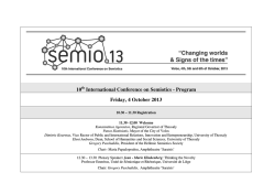 10 International Conference on Semiotics