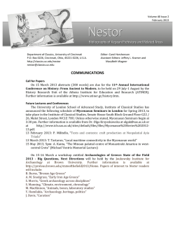 COMMUNICATIONS - Department of Classics