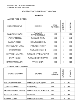 &Pi;&epsilon;&rho;&iota;&phi;&epsilon;&rho;&epsilon;&iota;&alpha;&kappa;&omicron;ί &Mu;&alpha;&theta;&eta;&tau;&iota;&kappa;&omicron;ί &Alpha;&gamma;ώ&nu;&epsilon;&sigmaf; &Sigma;&tau;ί&beta;&omicron;&upsilon; 2013