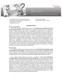 Nestor Nestor - Department of Classics