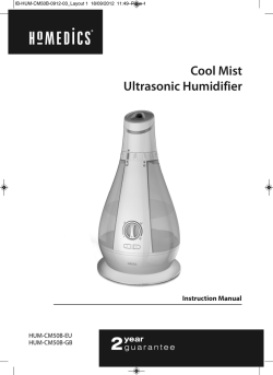 Cool Mist Ultrasonic Humidifier