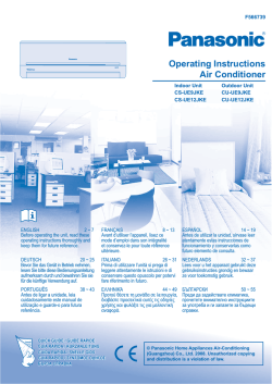 Operating Instructions Air Conditioner