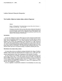 Ladislav Mucina & Panayotis Dimopoulos New locality of Quercus