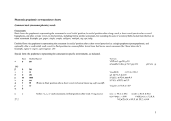 Phonemic-graphemic correspondence charts