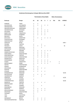 K&alpha;&tau;ά&sigma;&tau;&alpha;&sigma;&eta; &Pi;&iota;&sigma;&tau;&omicron;&pi;&omicron;&iota;&eta;&mu;έ&nu;&omega;&nu; &Sigma;&tau;&epsilon;&lambda;&epsilon;&chi;ώ&nu; NBG Securities &Alpha;&Epsilon;&Pi;&Epsilon;&Upsilon; Ά&lambda;&lambda;&epsilon;&sigmaf;