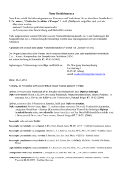 Neue Orchideentaxa - AHO