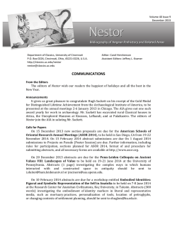 Nestor Nestor - Department of Classics