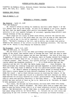 Rhodesia News Summary - KORA