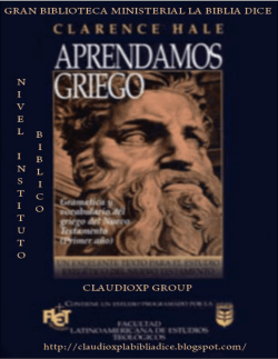 APRENDAMOS GRIEGO Del Nuevo Testamento
