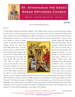 The Crucifixion & Resurrection April 2015 John 19 19 Then Pilate