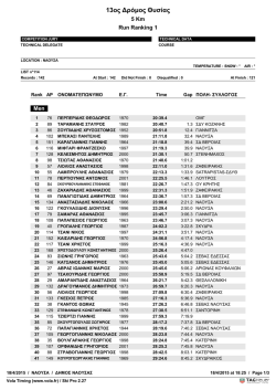 13&omicron;&sigmaf; &Delta;&rho;ό&mu;&omicron;&sigmaf; &Theta;&upsilon;&sigma;ί&alpha;&sigmaf;